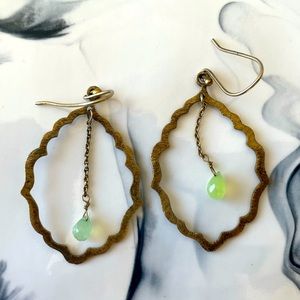 Boho gold earrings